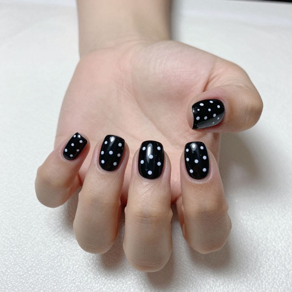 Simple Black Nail Designs nail idea 8