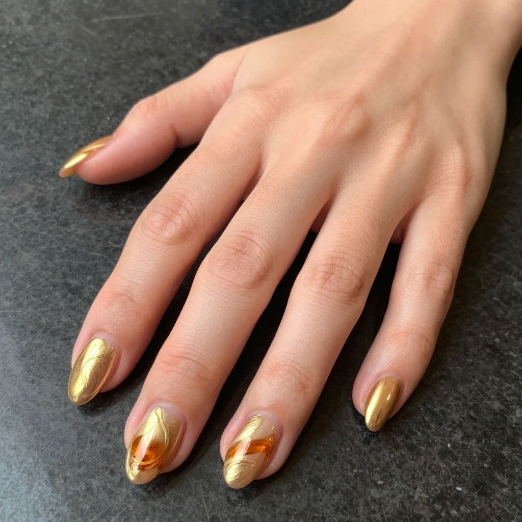Simple Fall Nail Designs nail idea 10