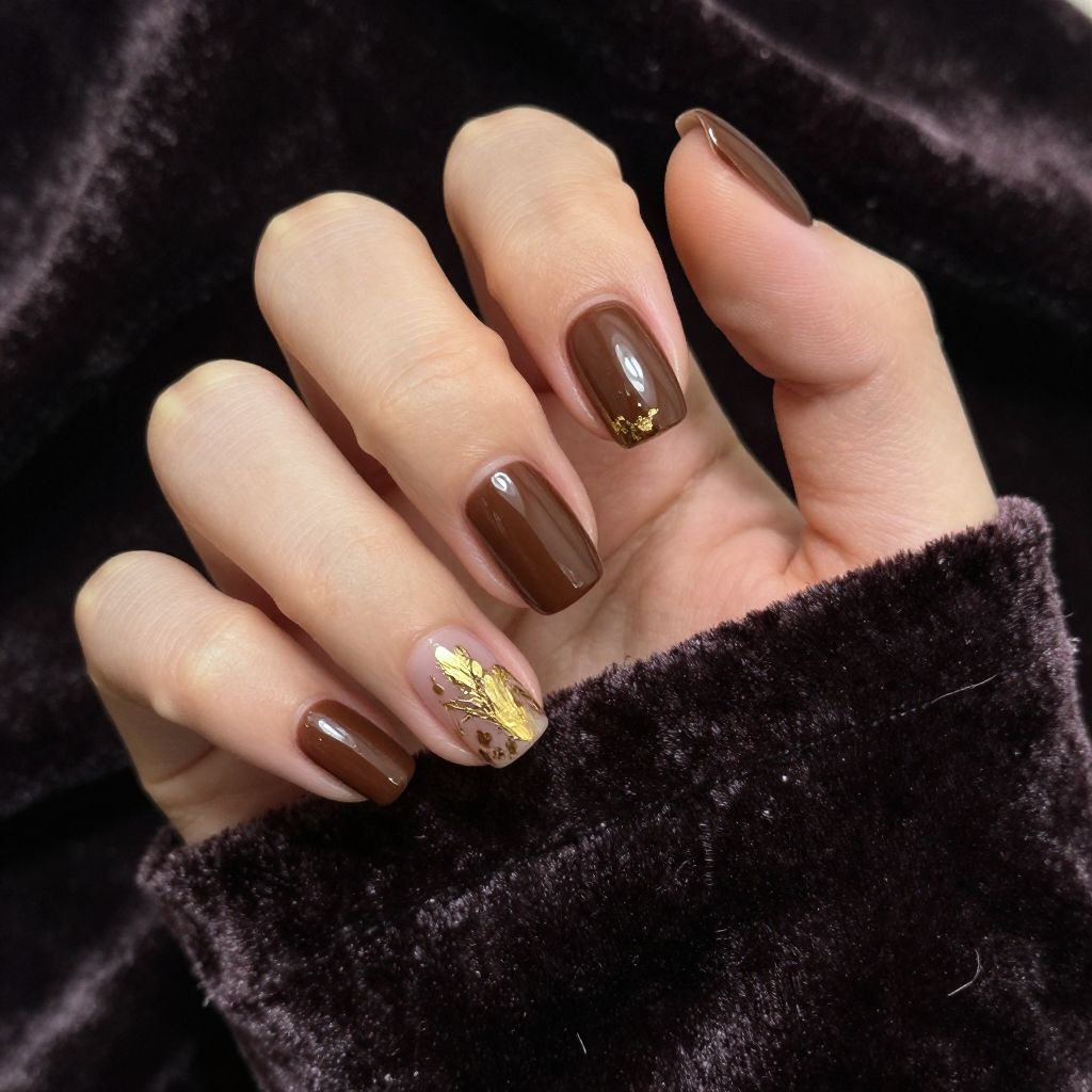 Simple Fall Nail Designs nail idea 3