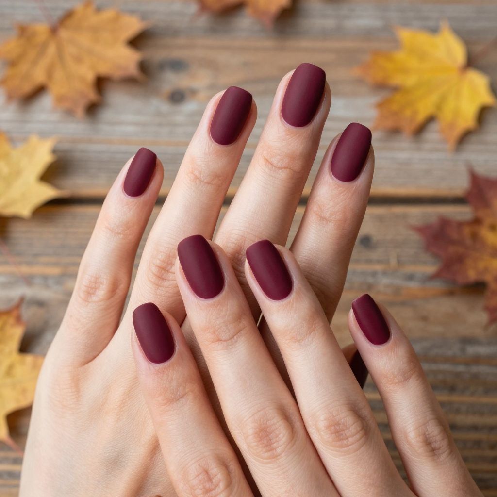 Simple Fall Nail Designs nail idea 5