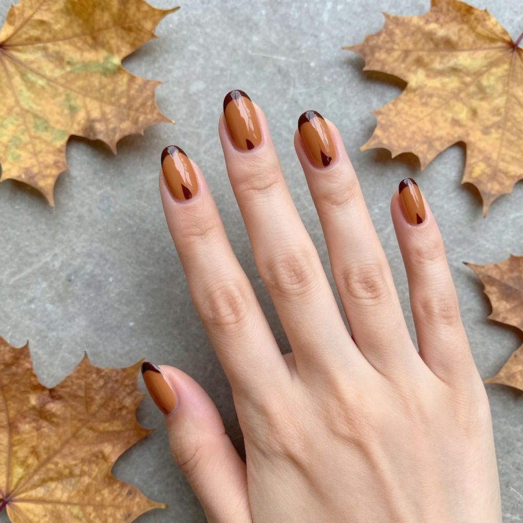 Simple Fall Nail Designs nail idea 6