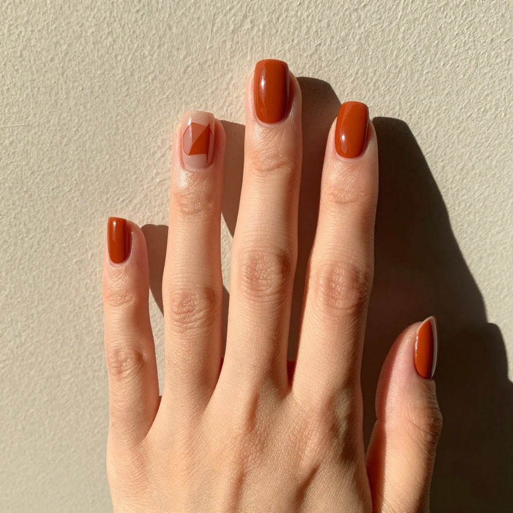 Simple Fall Nail Designs nail idea 9