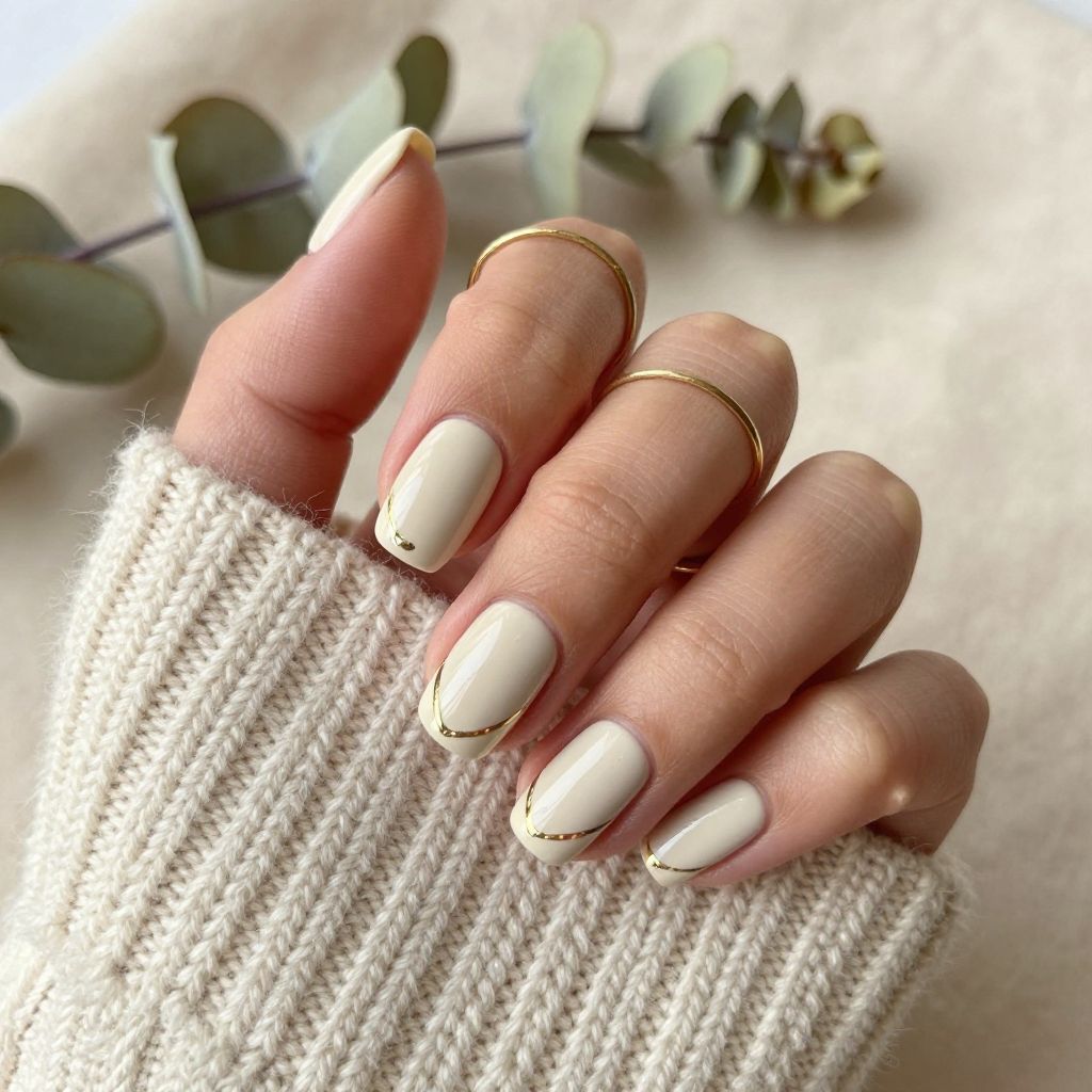 Golden Leaf Decals nails