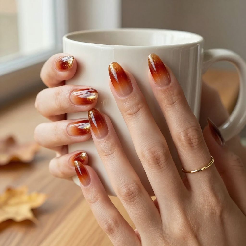 Maple Sugar Ombre nails