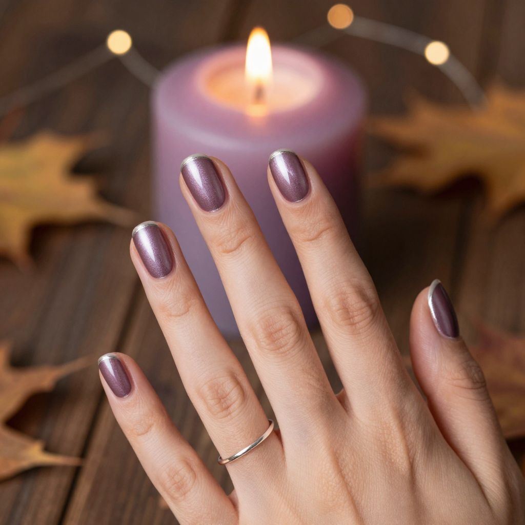 Smoky Mauve Velvet magnetic nails