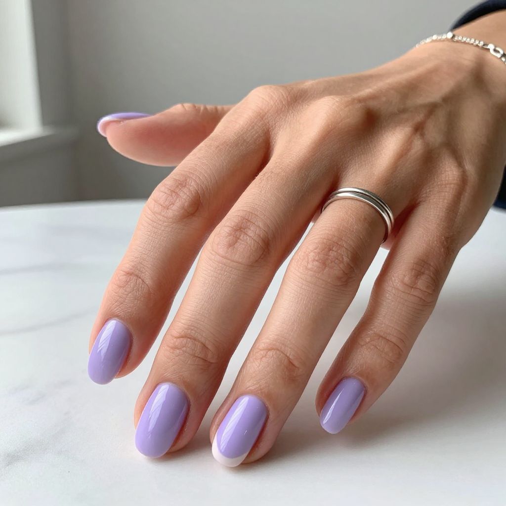 Soft Lavender Gloss Nails