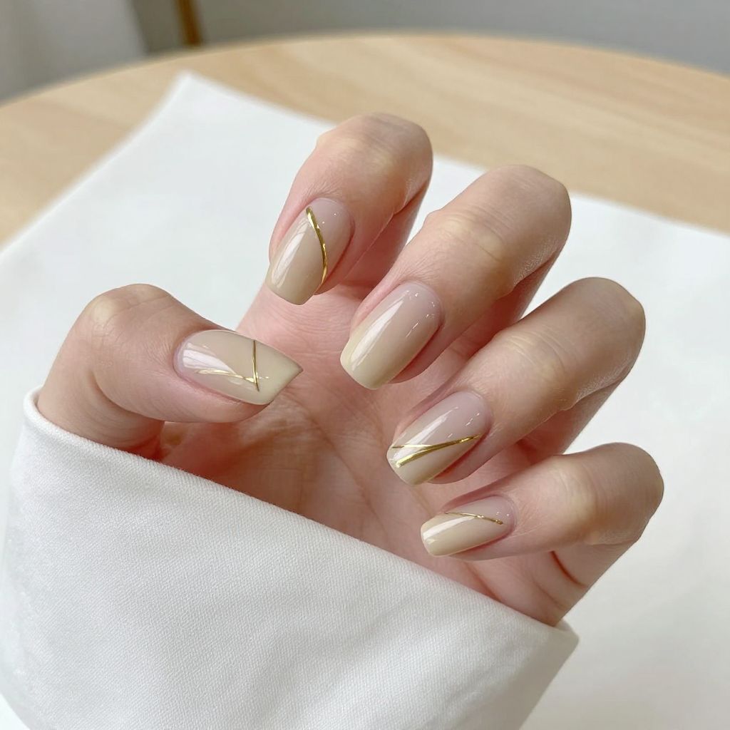 Simple Gel Nail Designs nail idea 1
