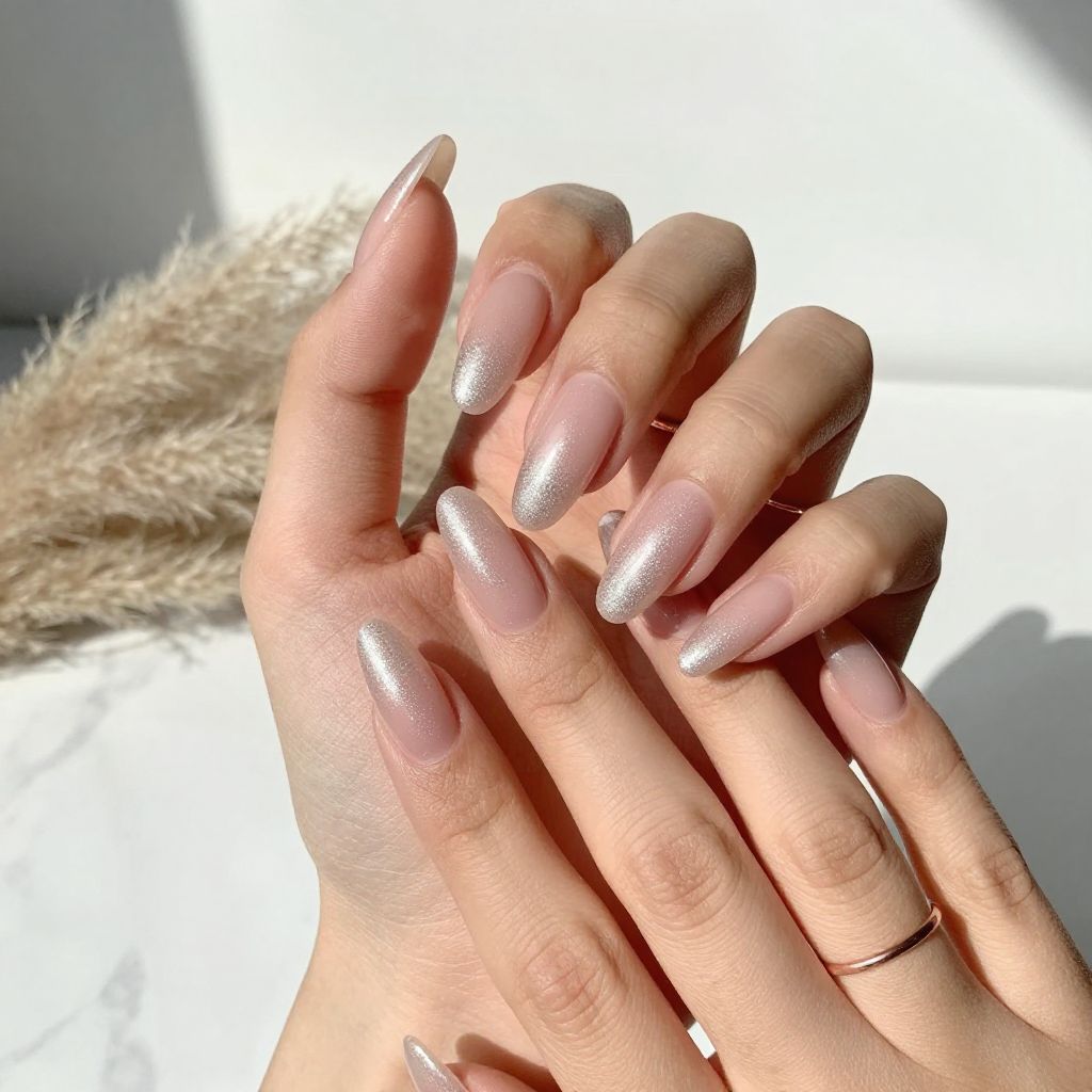 Barely There Glitter Nails