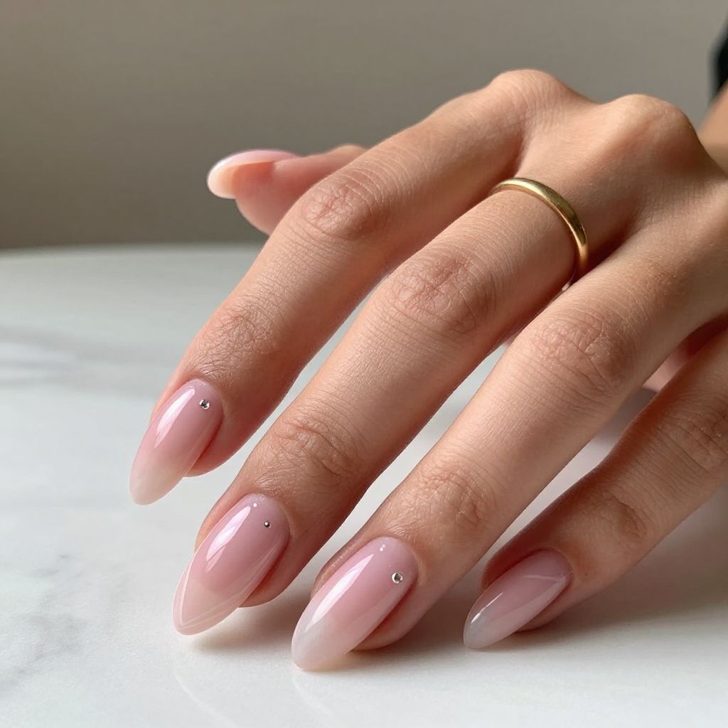 Classic Sheer Pink Coffin Nails
