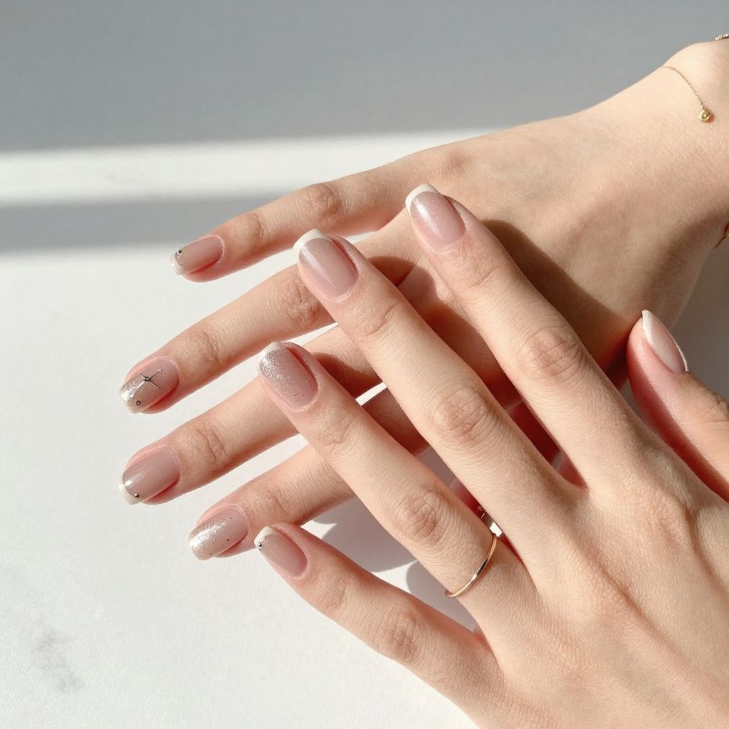 Clear Nude with Glossy Tips