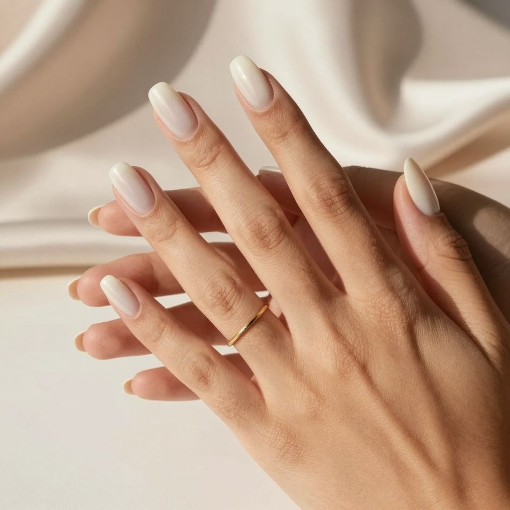 Milky Quartz Coffin Nails
