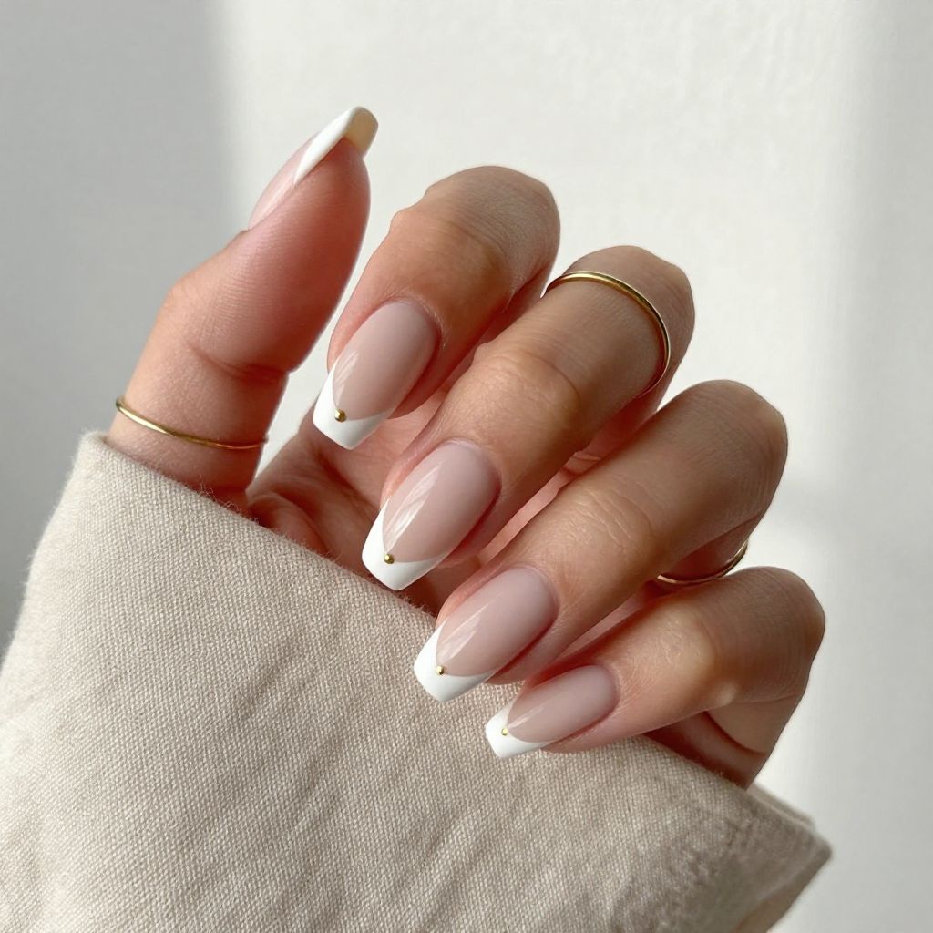 Classic French Tips with Modern Twist