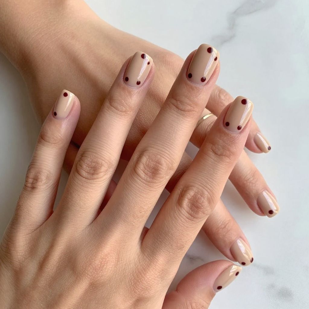 Minimalist Dot Accent Nails