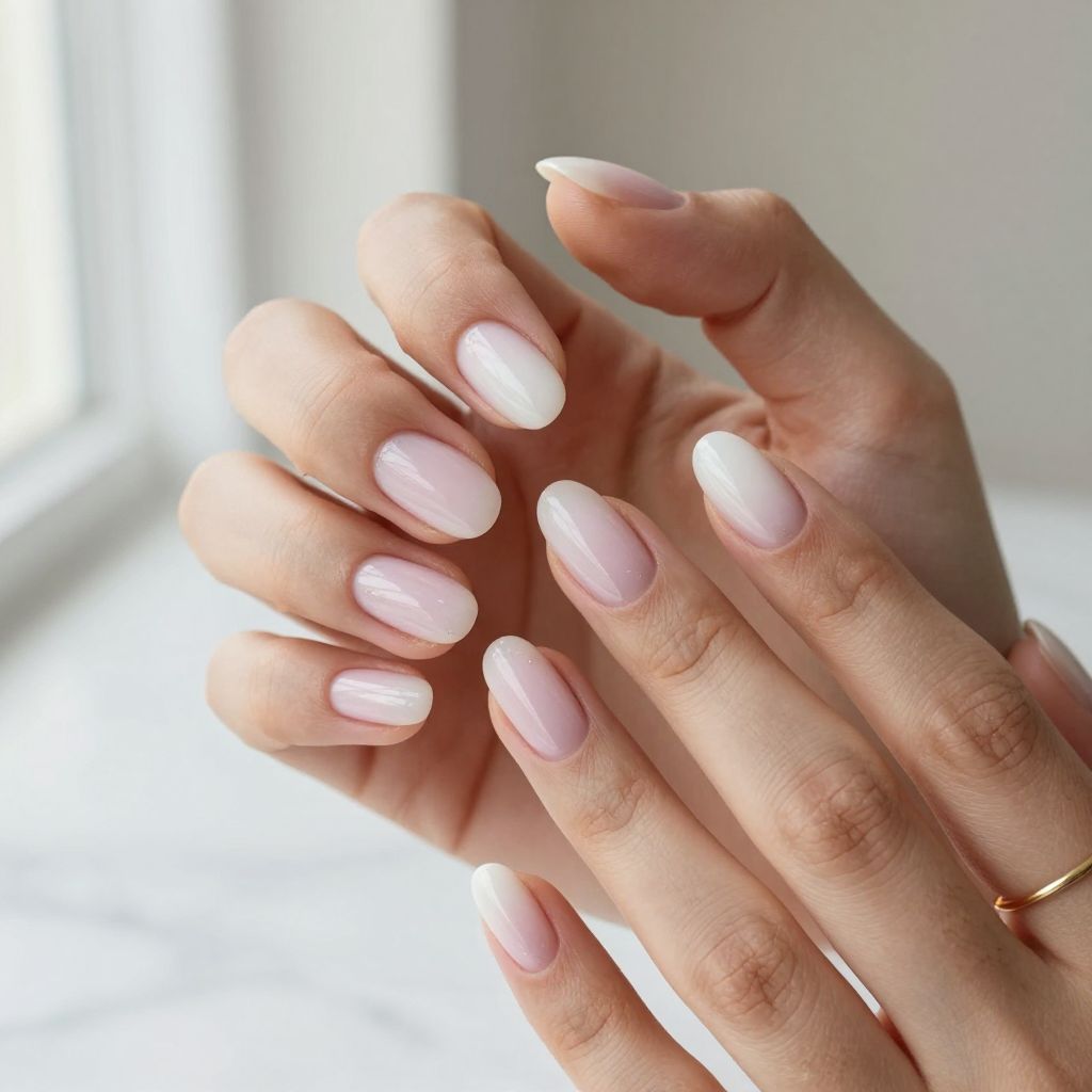 Soft Pink and White Ombre