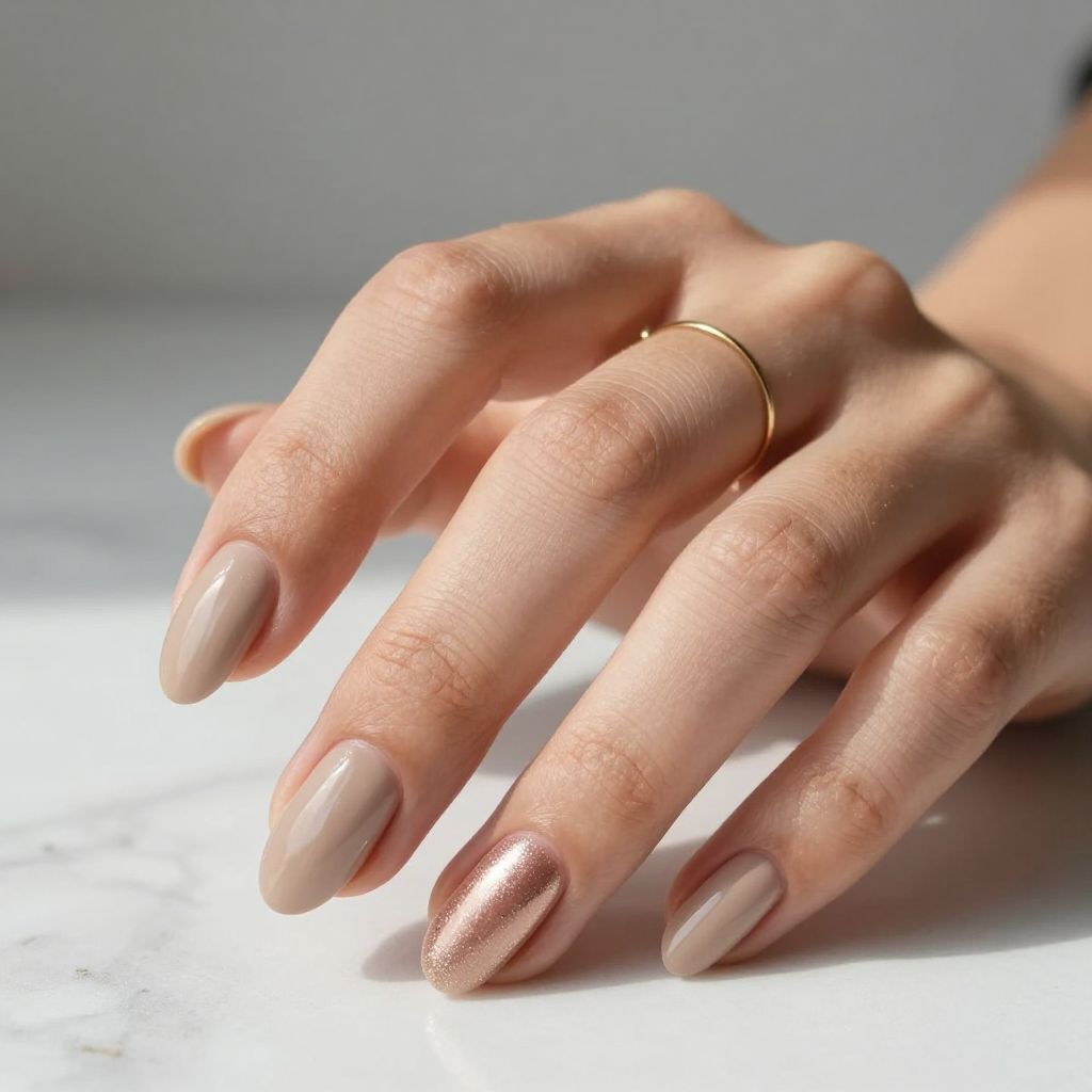 Single Metallic Accent Nail