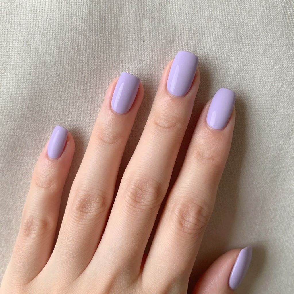 Short nails Soft Lavender Matte