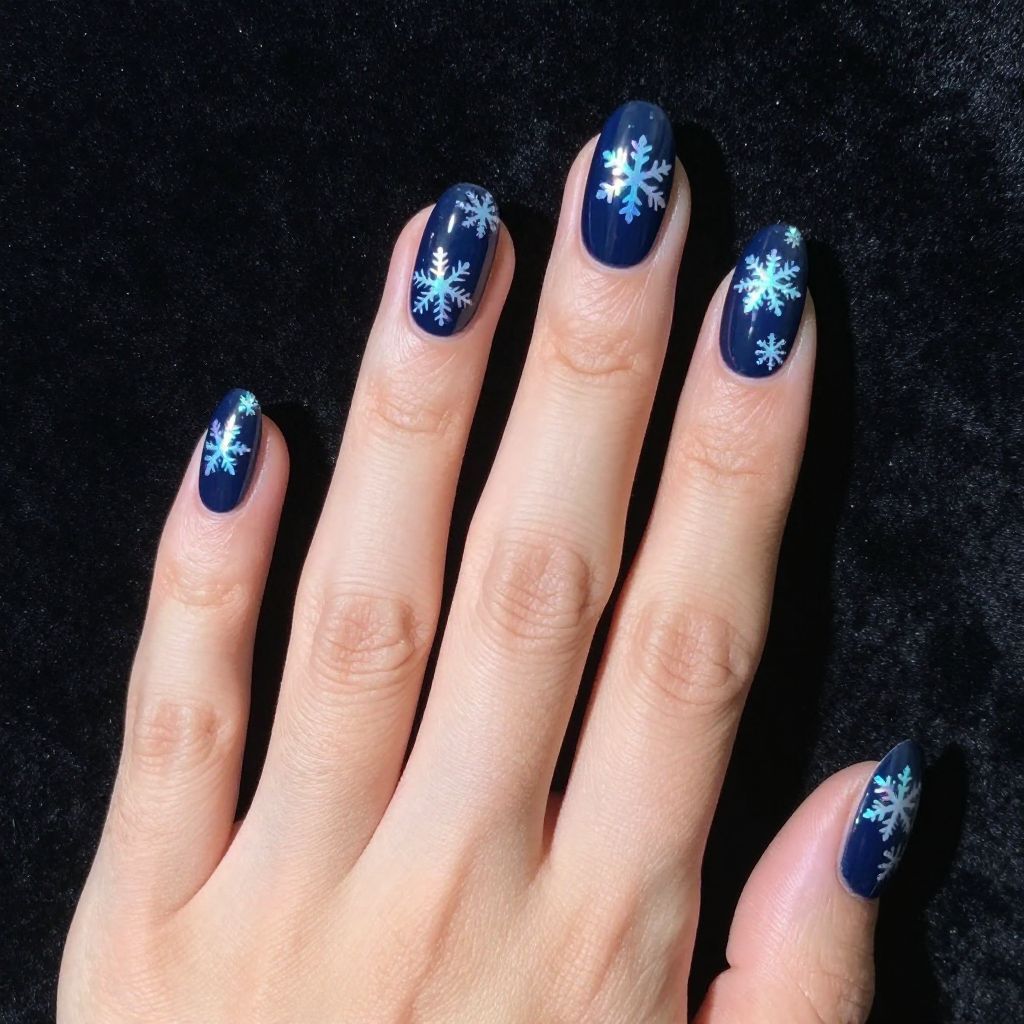 Snowflake nail idea 3