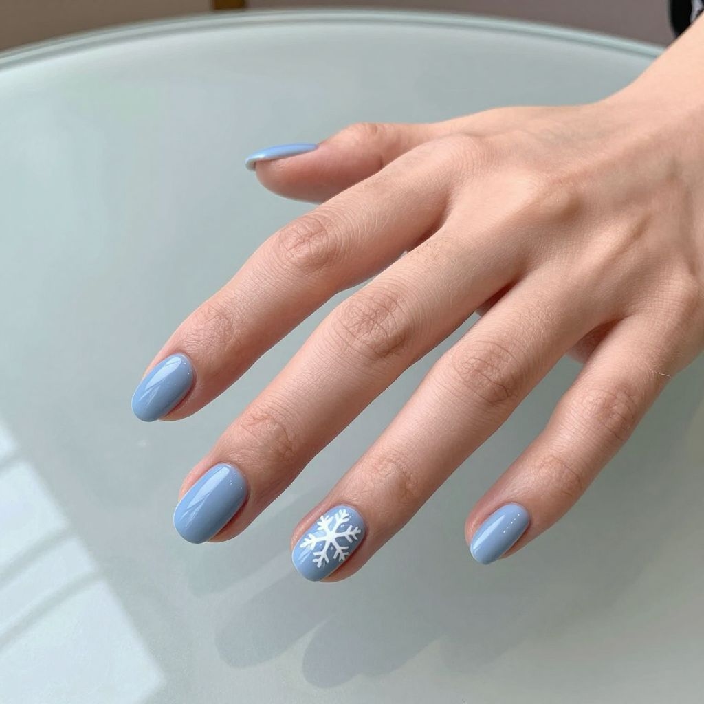 Snowflake nail idea 5