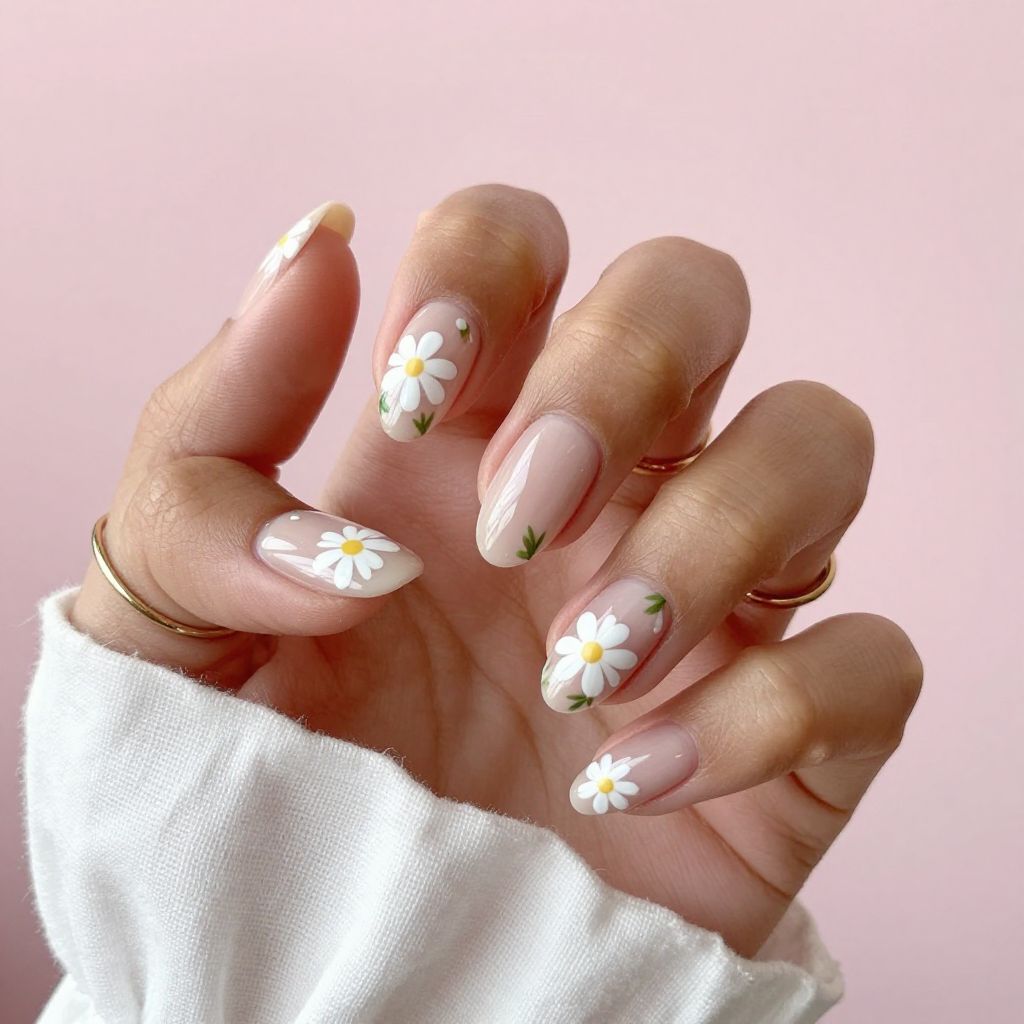 Daisy Tip Nails