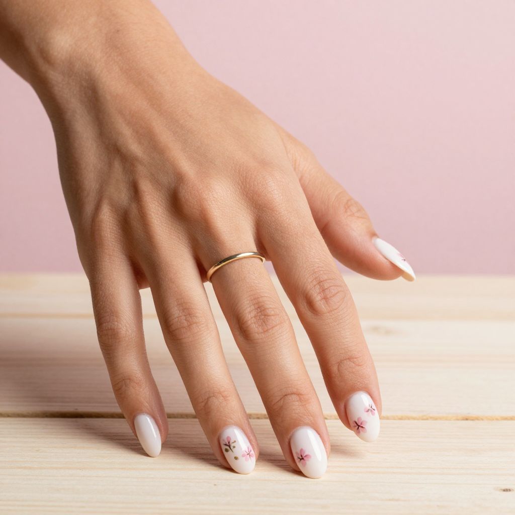 Cherry Blossom Detailed Nails