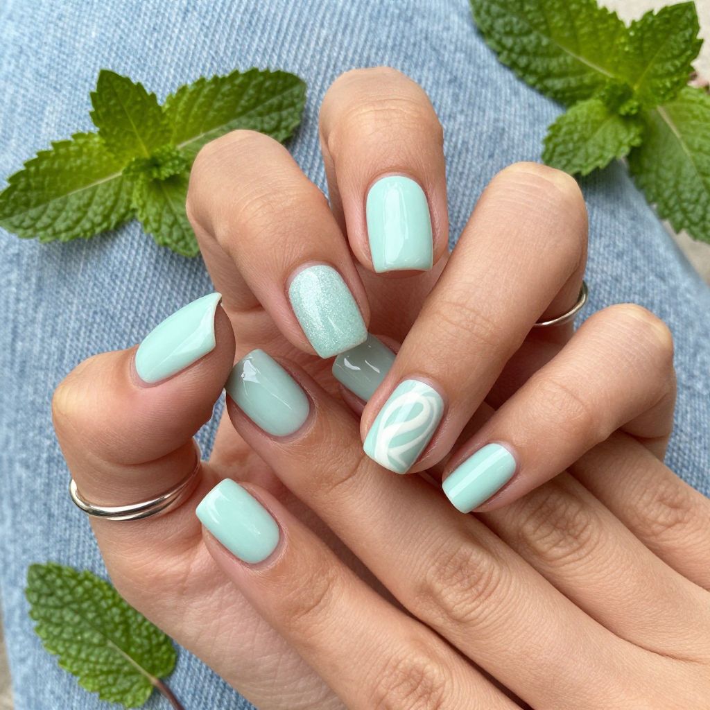 Mint Milk Nails