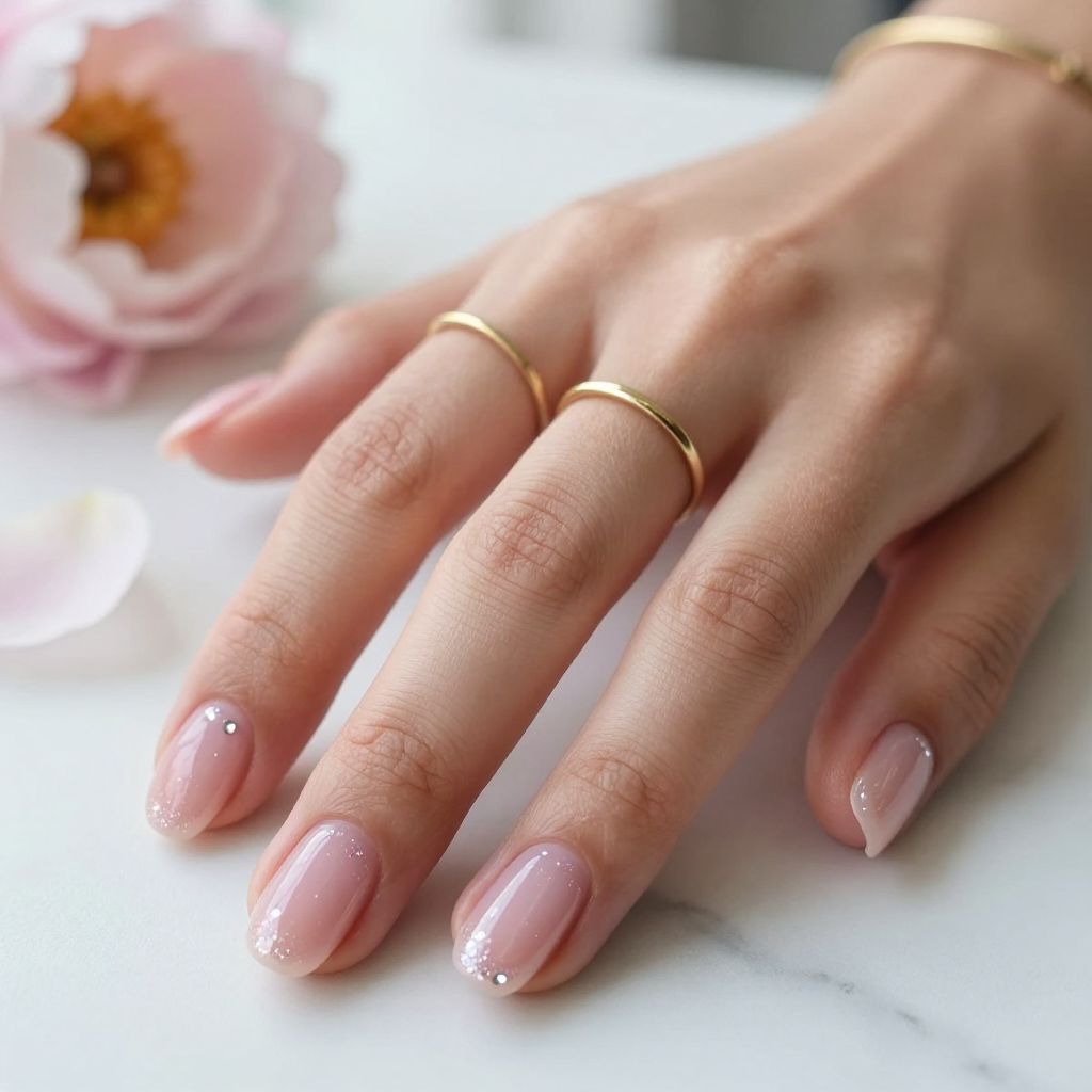 Sheer Pink Jelly Nails