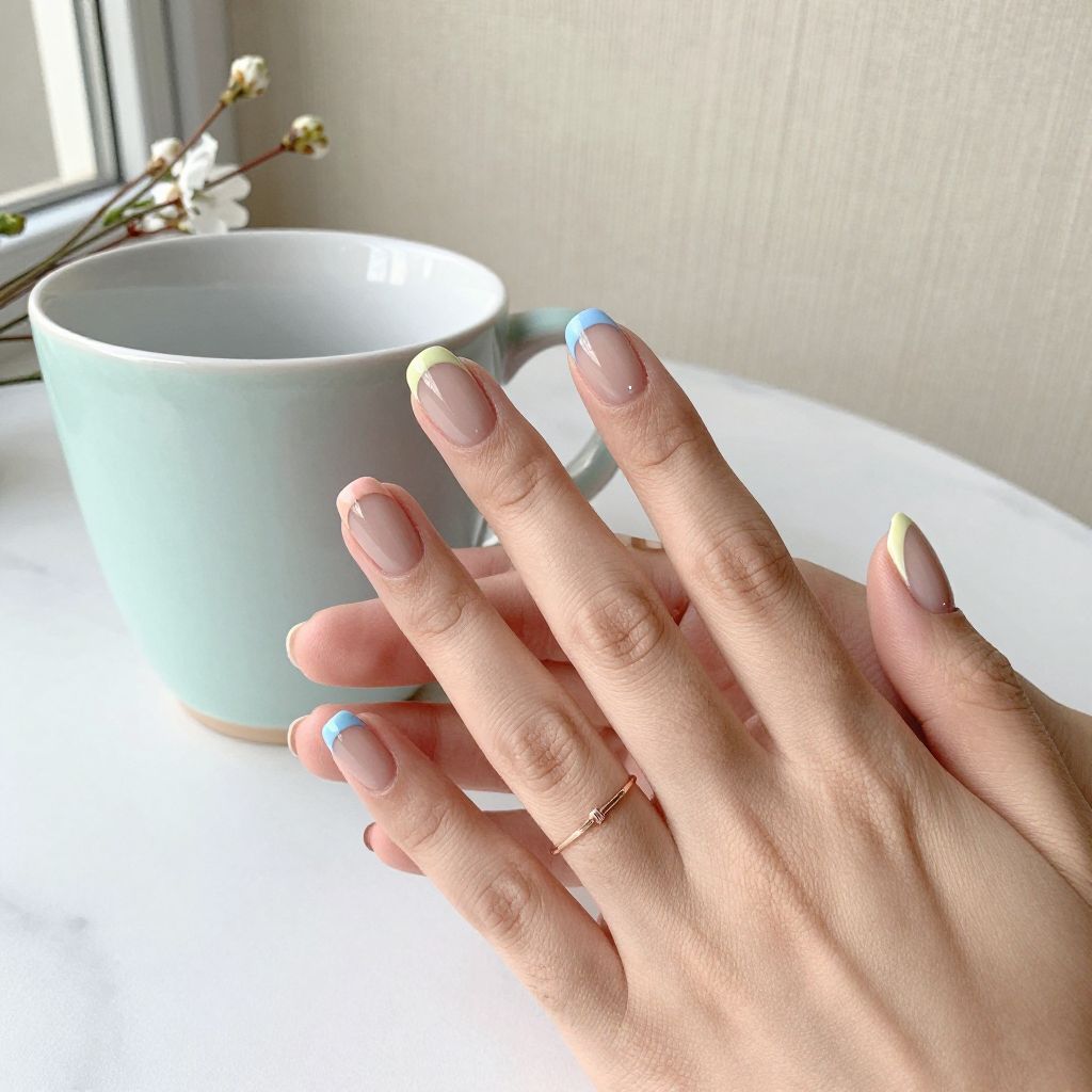 Pastel Rainbow Tips