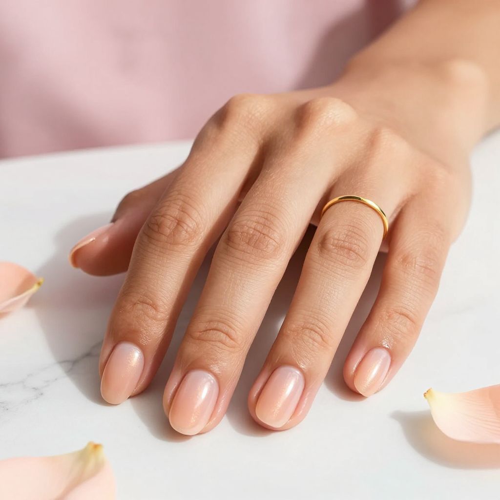 Soft Peach Jelly Nails