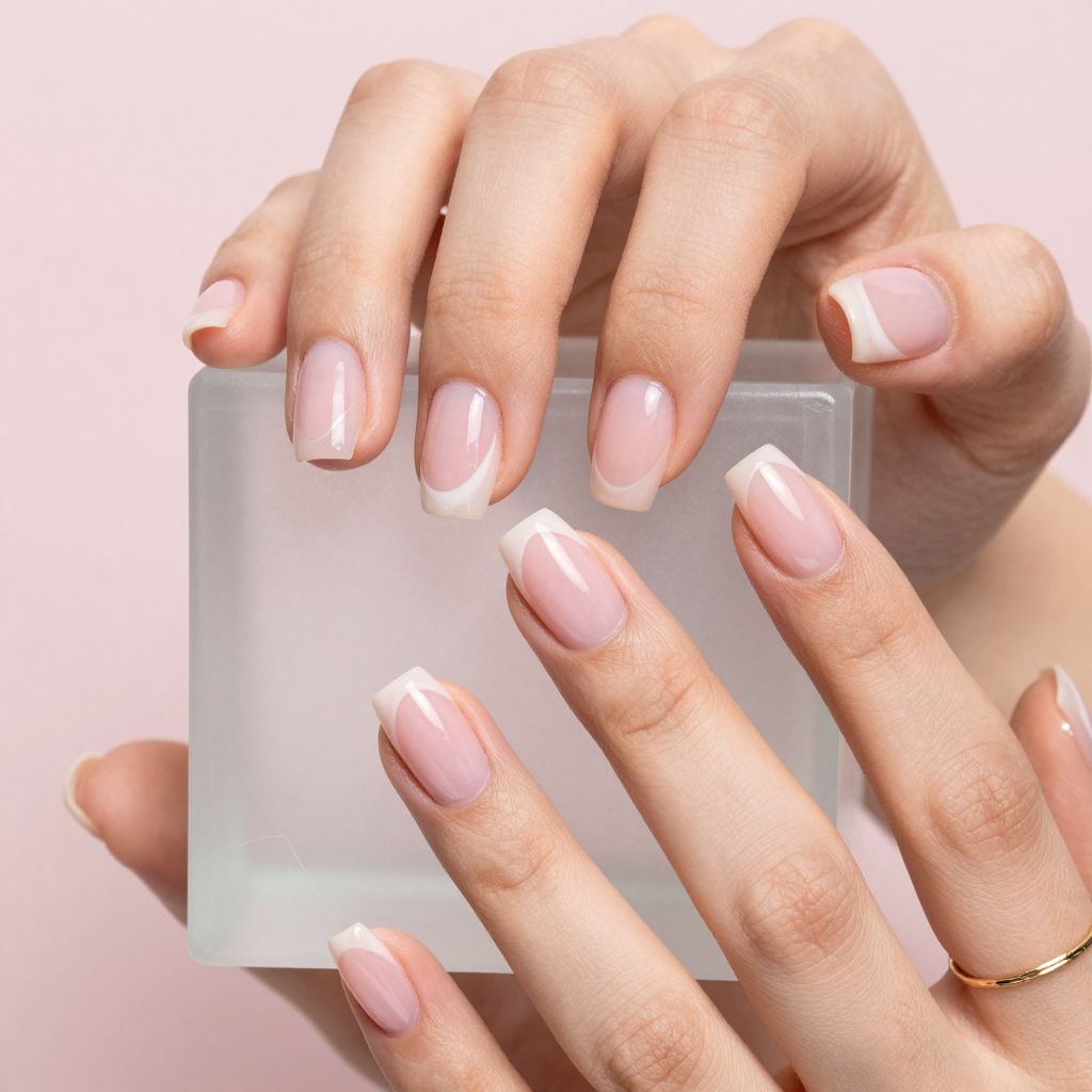 Square Short Acrylic Nail Ideas 15