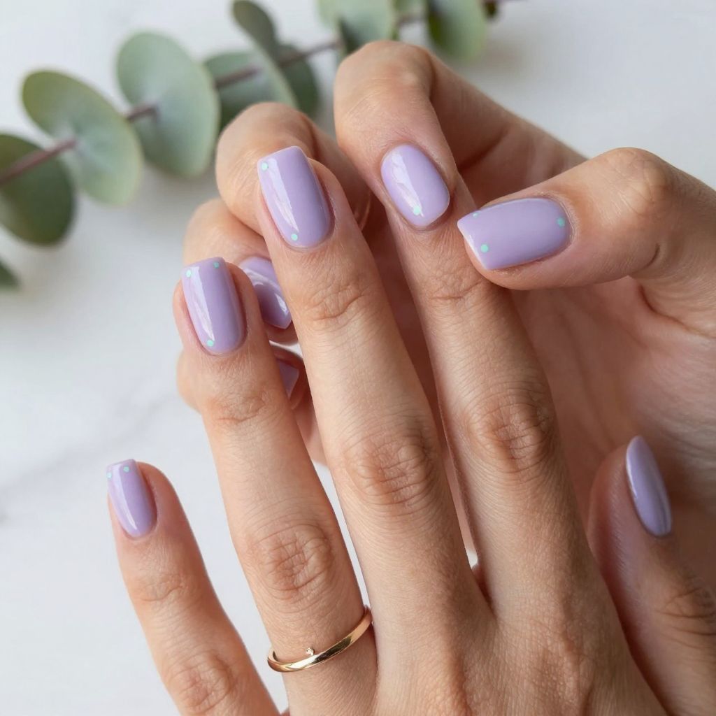 Square Short Acrylic Nail Ideas 6