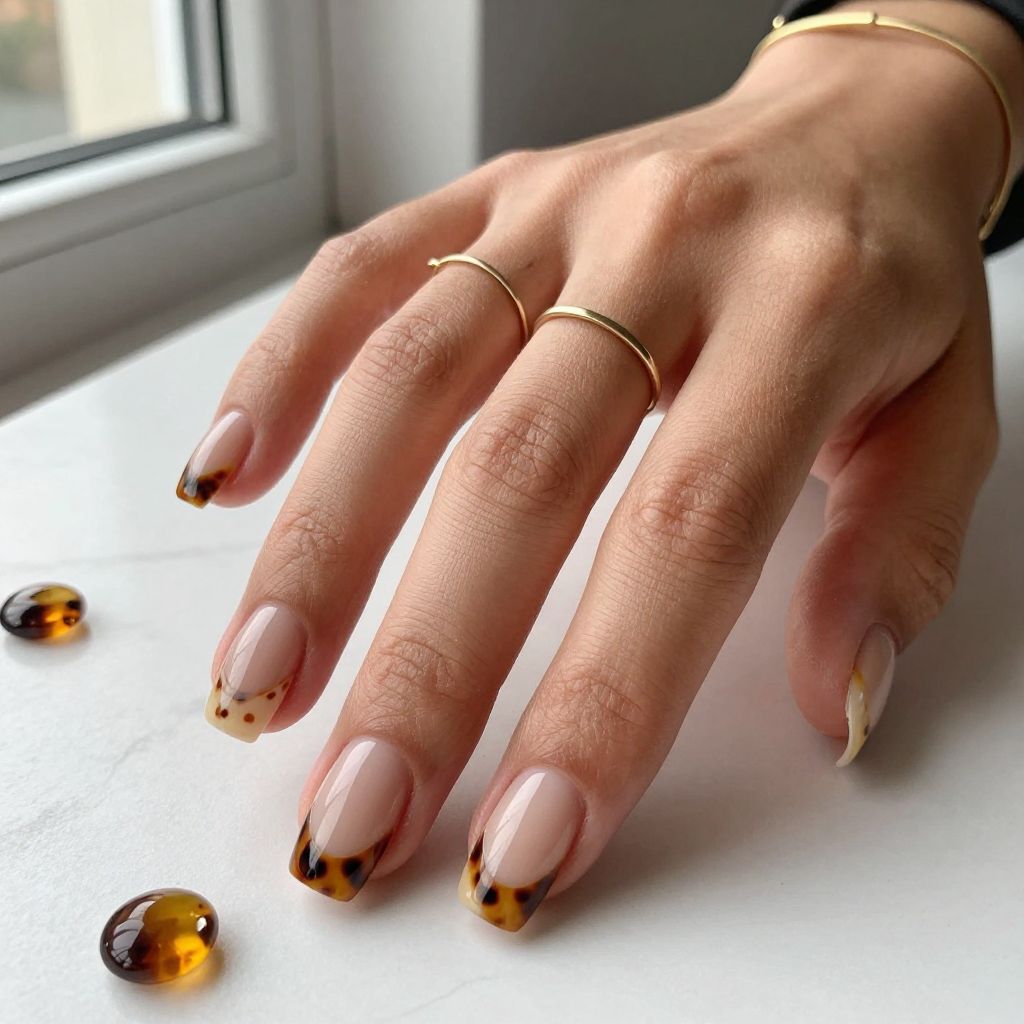 Square Short Acrylic Nail Ideas 9