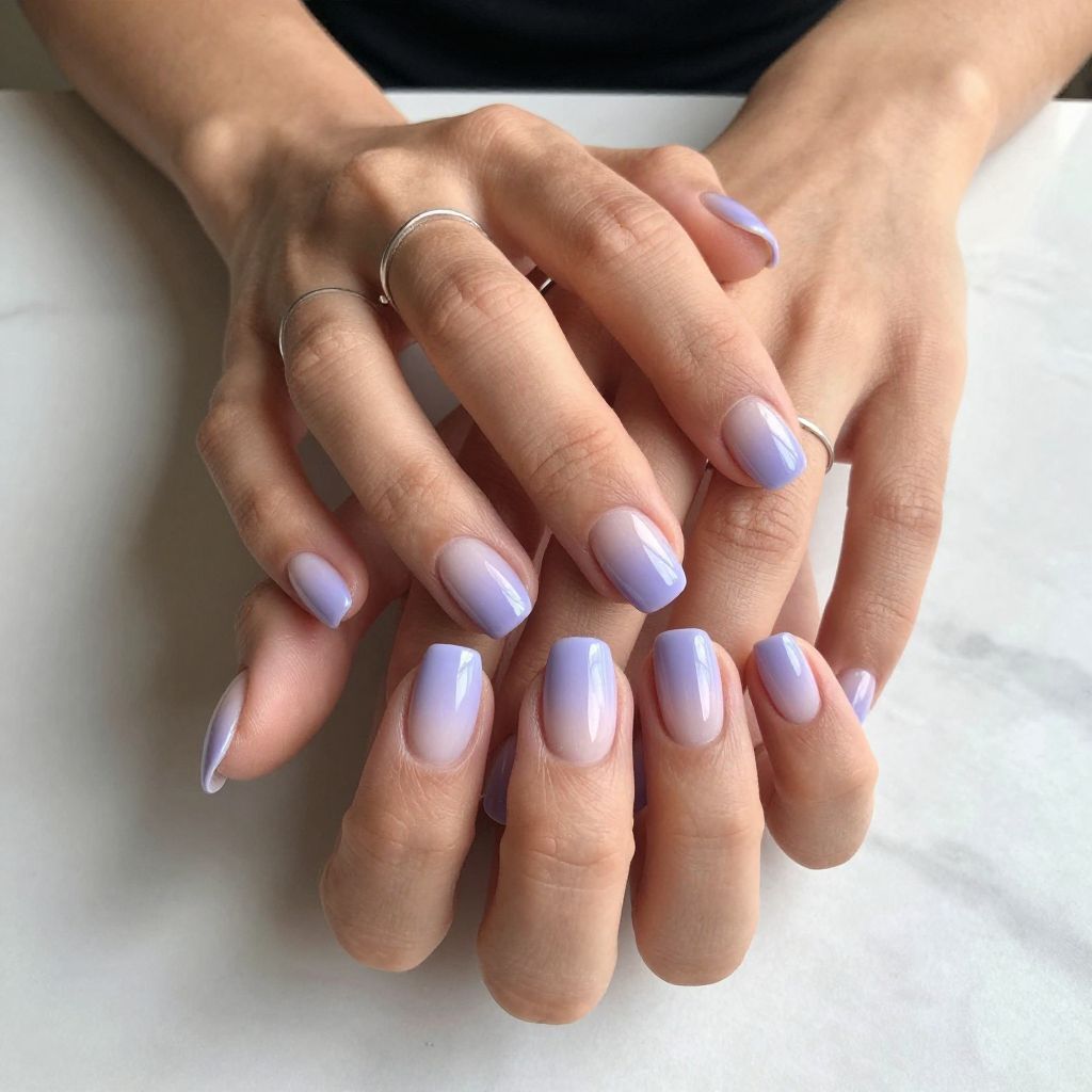 Square Short Acrylic Nail Ideas 8
