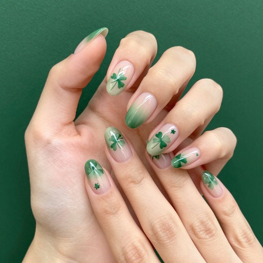 St. Patrick's Day nail idea 14