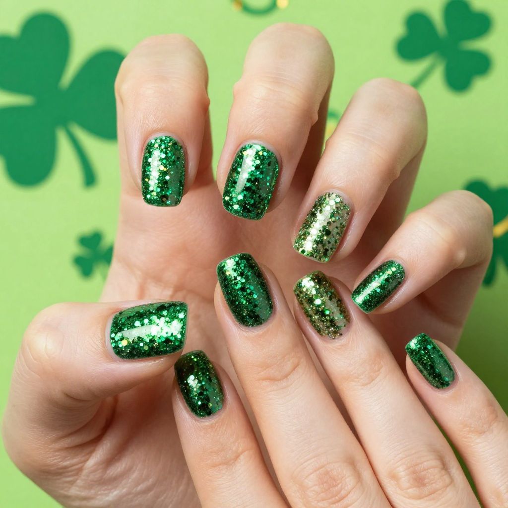 St. Patrick's Day nail idea 15