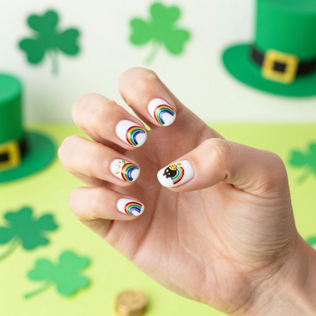 St. Patrick's Day nail idea 4