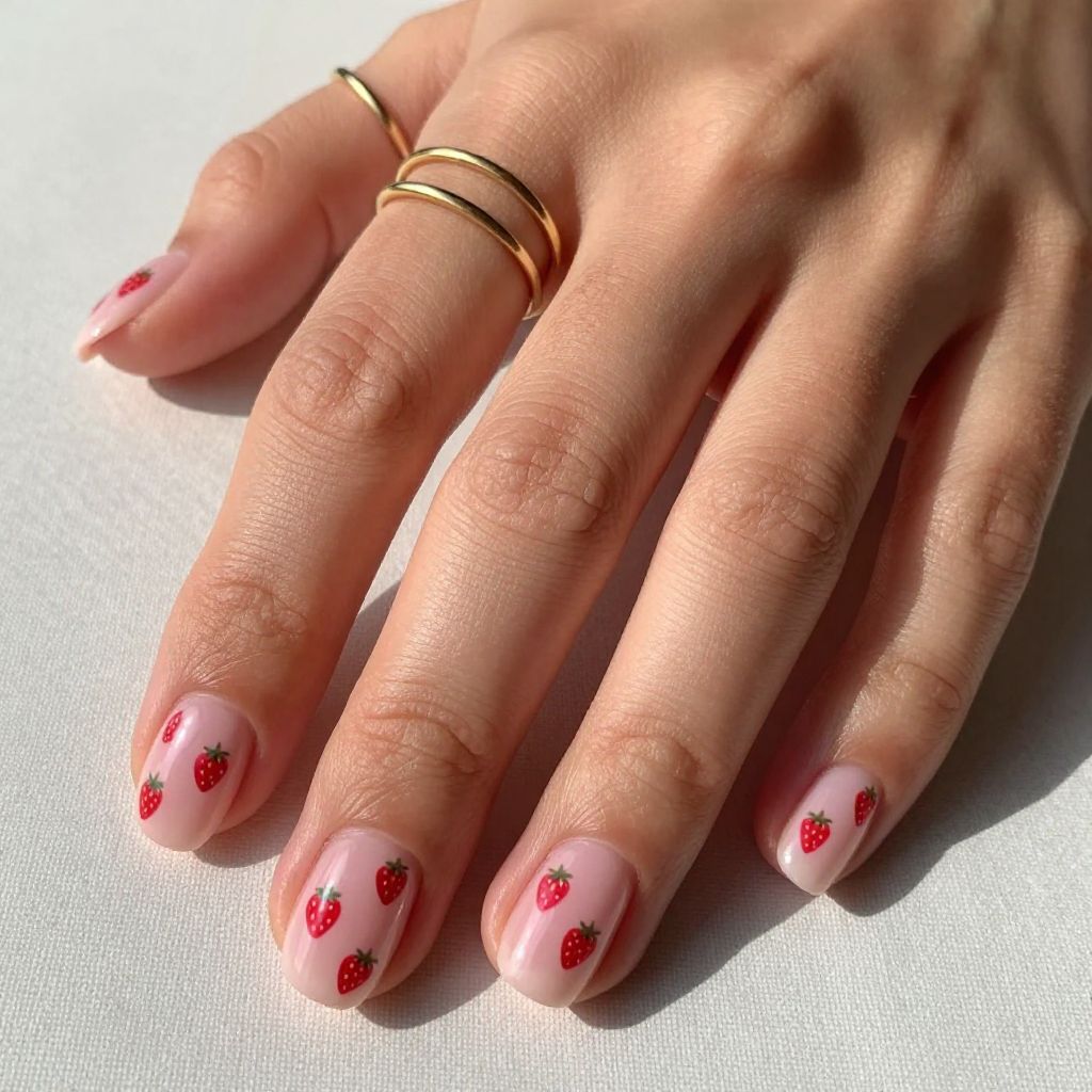 All Over Tiny Strawberry Print