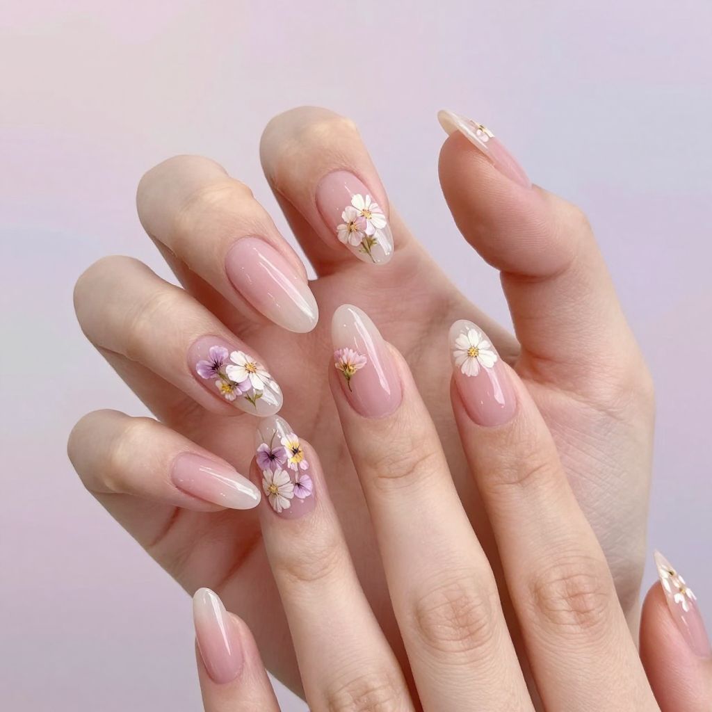 Summer Almond Nail Designs nail idea 14