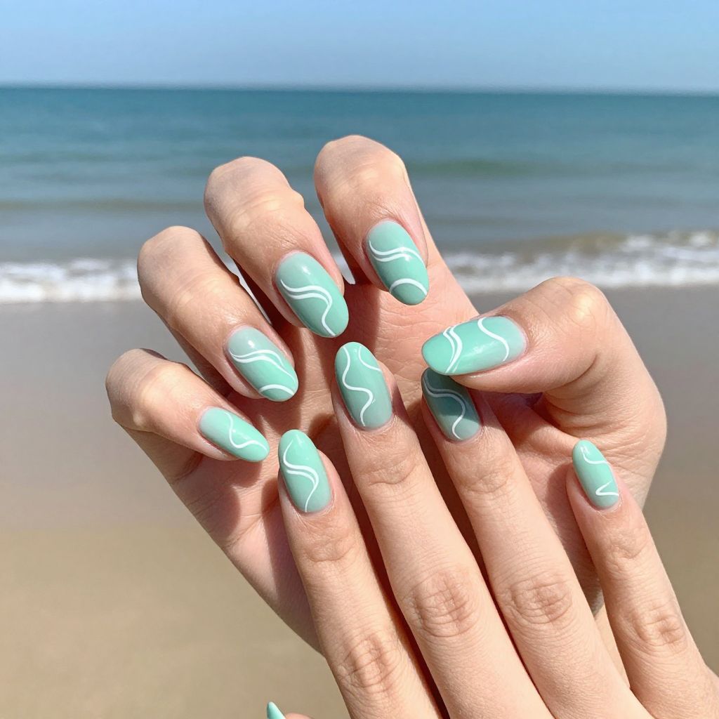 Summer Almond Nail Designs nail idea 6