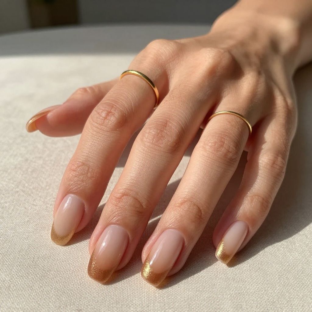 Nude Ombre French Tips