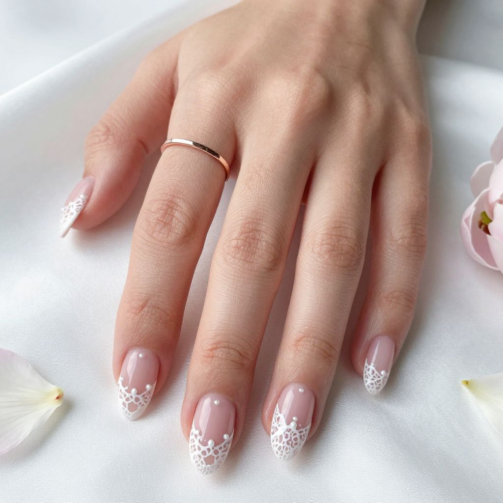 White Lace French Tips