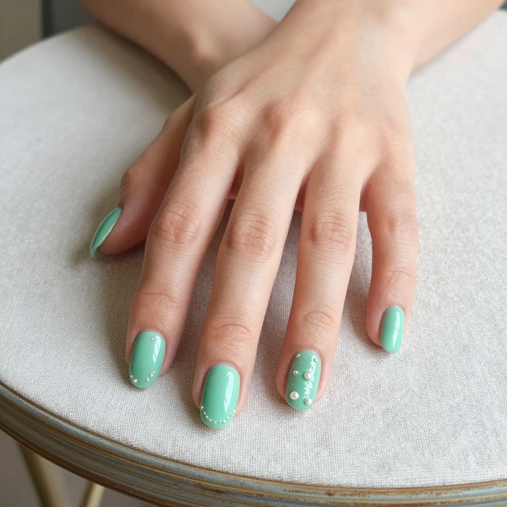Green nail idea 11