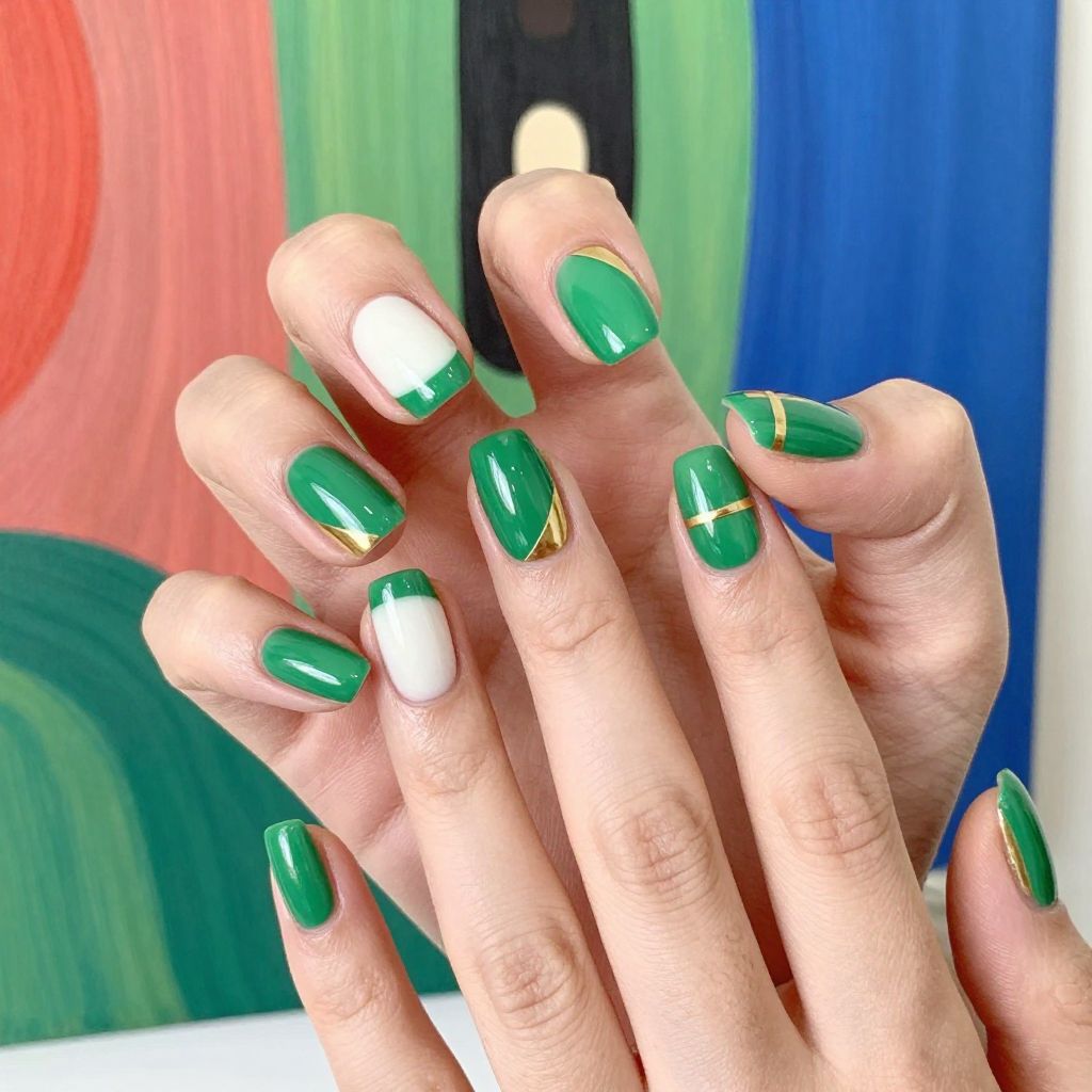 Green nail idea 12
