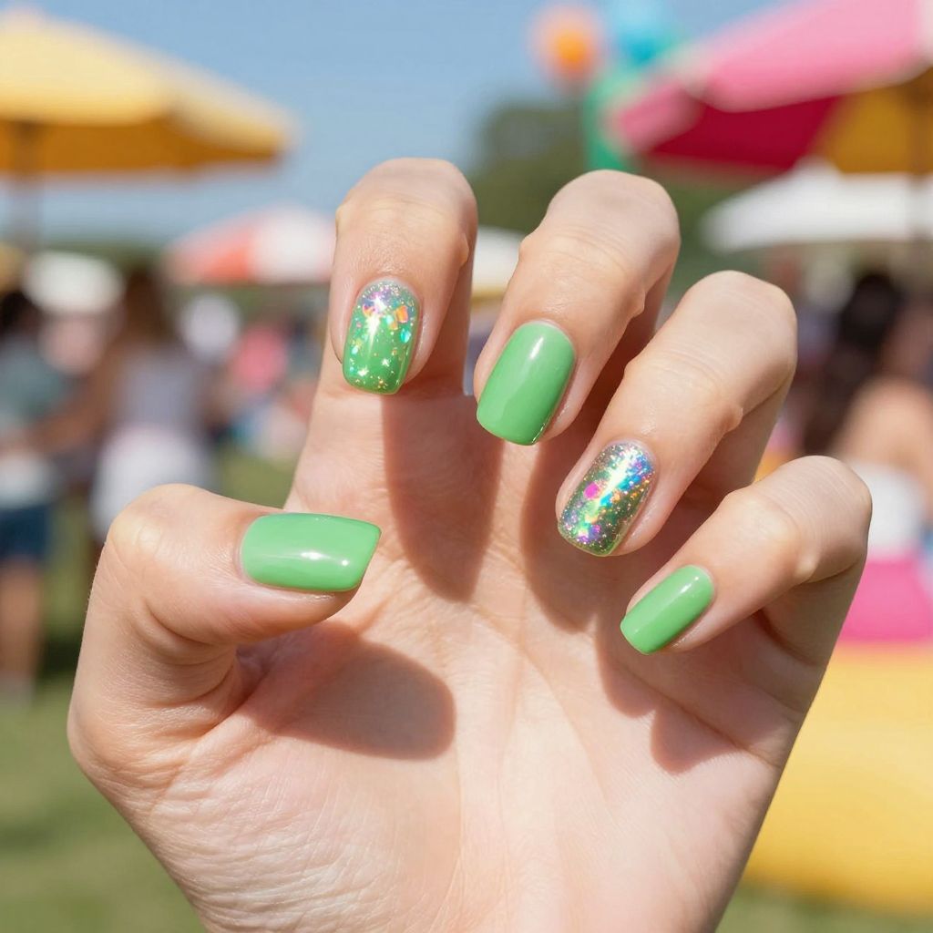 Green nail idea 13