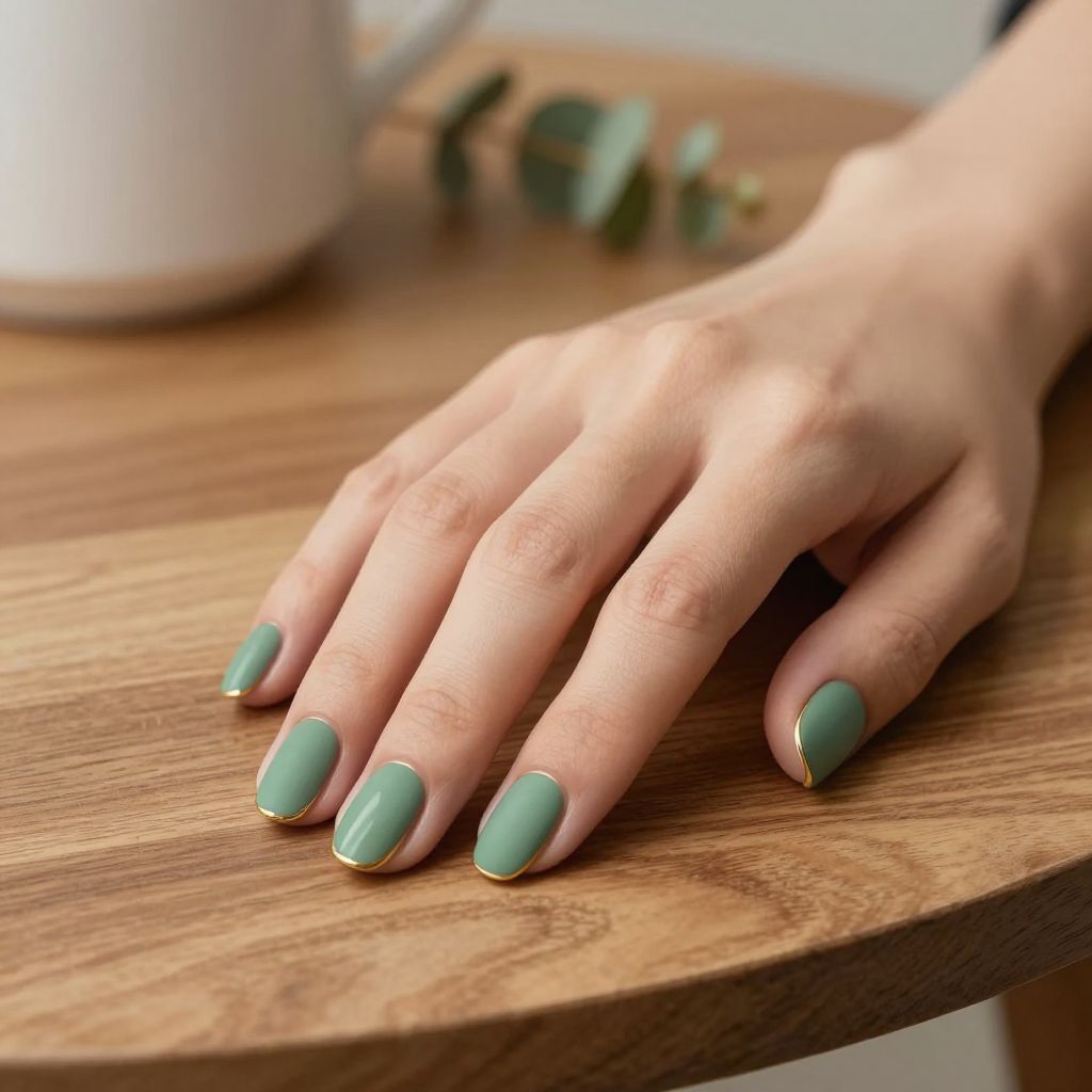 Green nail idea 14