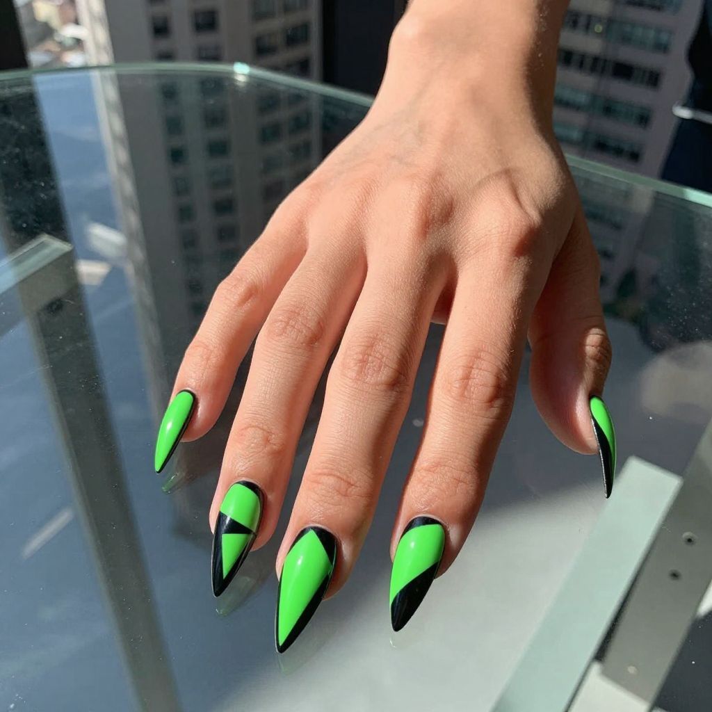 Green nail idea 3