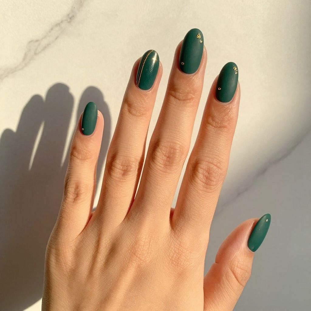 Green nail idea 5