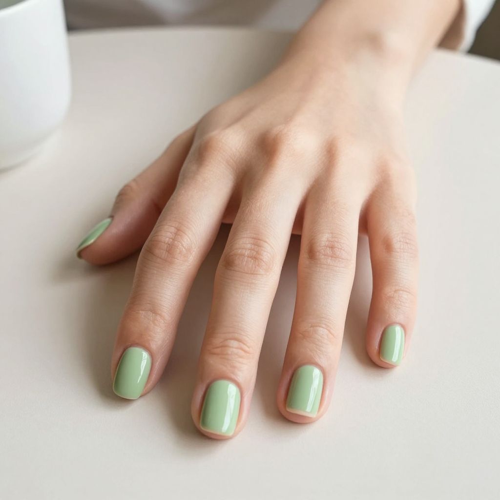 Green nail idea 6