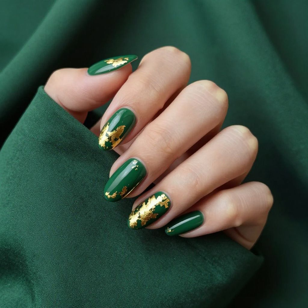 Green nail idea 7