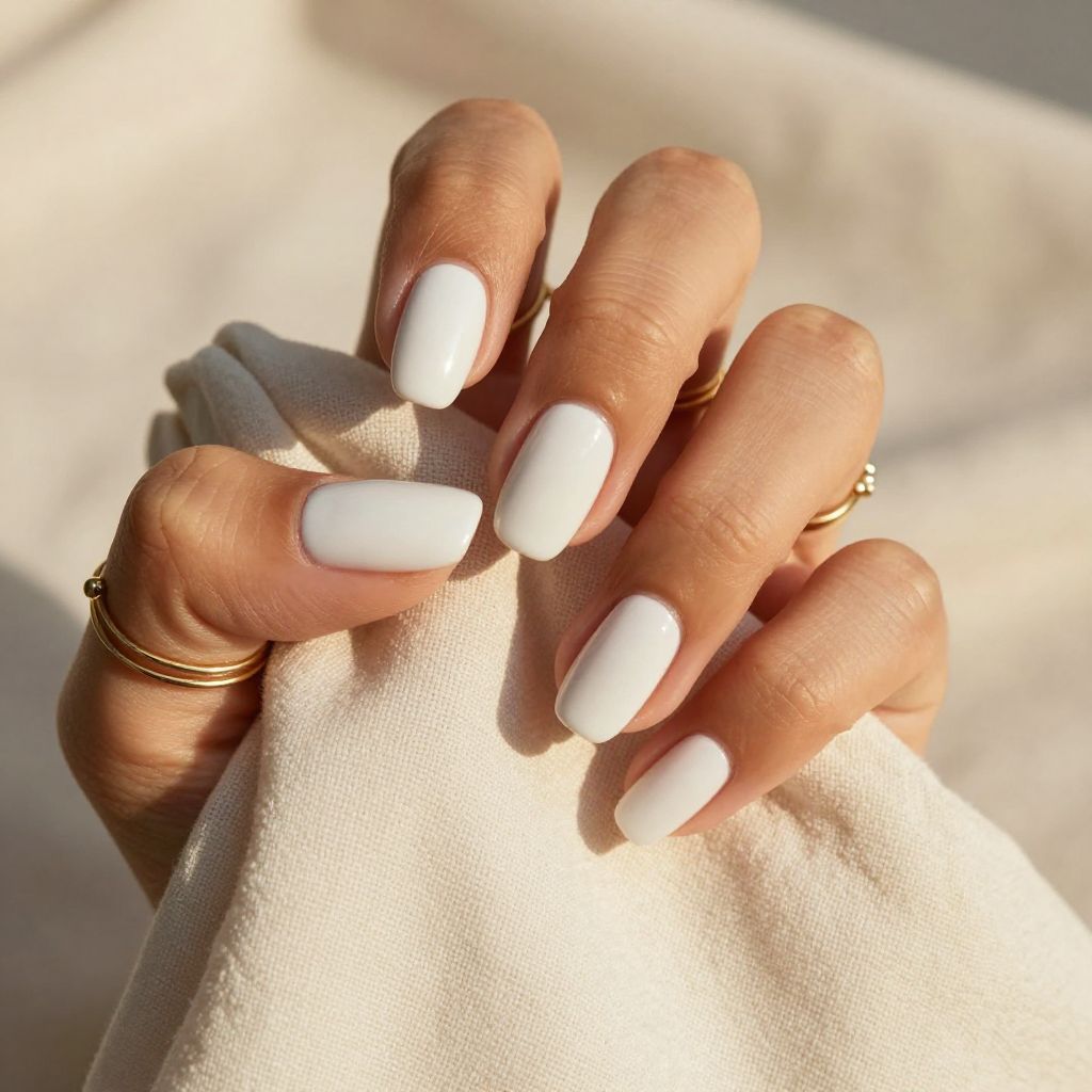 White linen clean nails