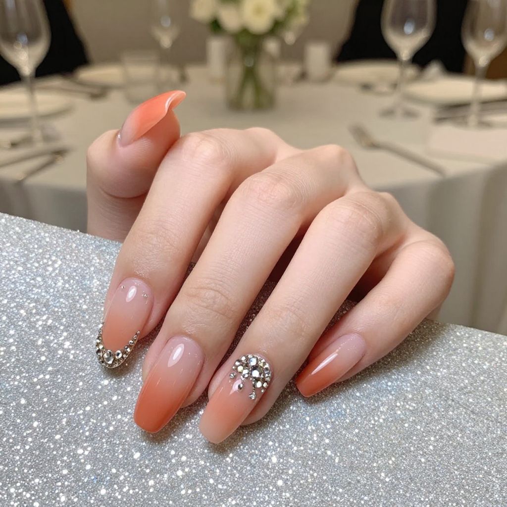 Summer Orange Nail Designs nail idea 14